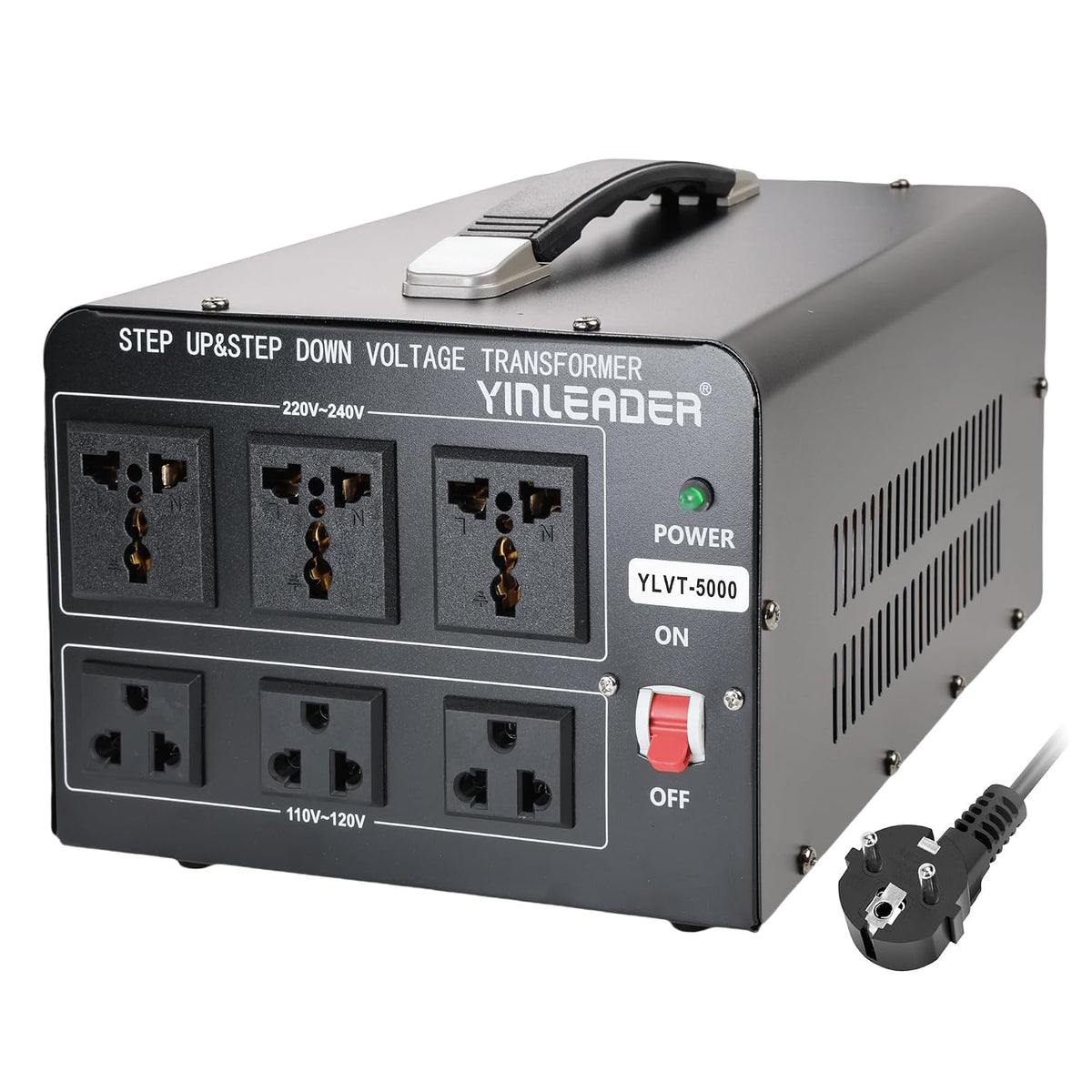 Yinleader 5000W PRO Voltage Transformer Converter Step Up/Down 110V/220V