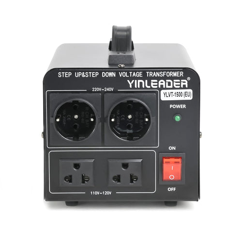 Yinleader 1500W  110V to 220V Voltage Converter Transformer Step Up/Down 110/120 Volt - 220/230 Volt Converter