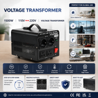 Yinleader 1500W  110V to 220V Voltage Converter Transformer Step Up/Down 110/120 Volt - 220/230 Volt Converter