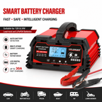 Yinleader 30A Battery Charger 12V/24V Lead Acid Smart Battery Charger with 12V LiFePO4 Trickle Charging