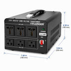 Yinleader 5000W PRO Voltage Transformer Converter Step Up/Down 110V/220V